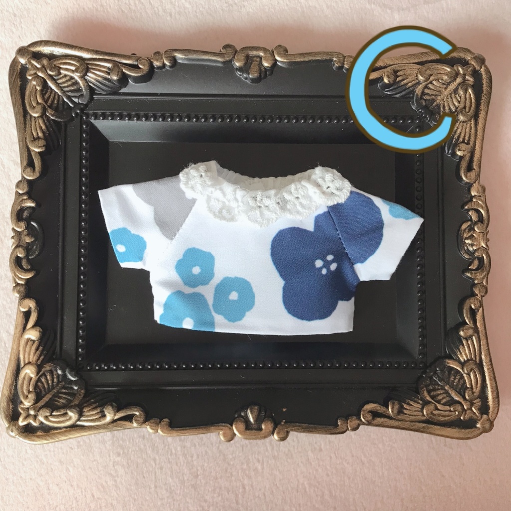 レース襟トップス