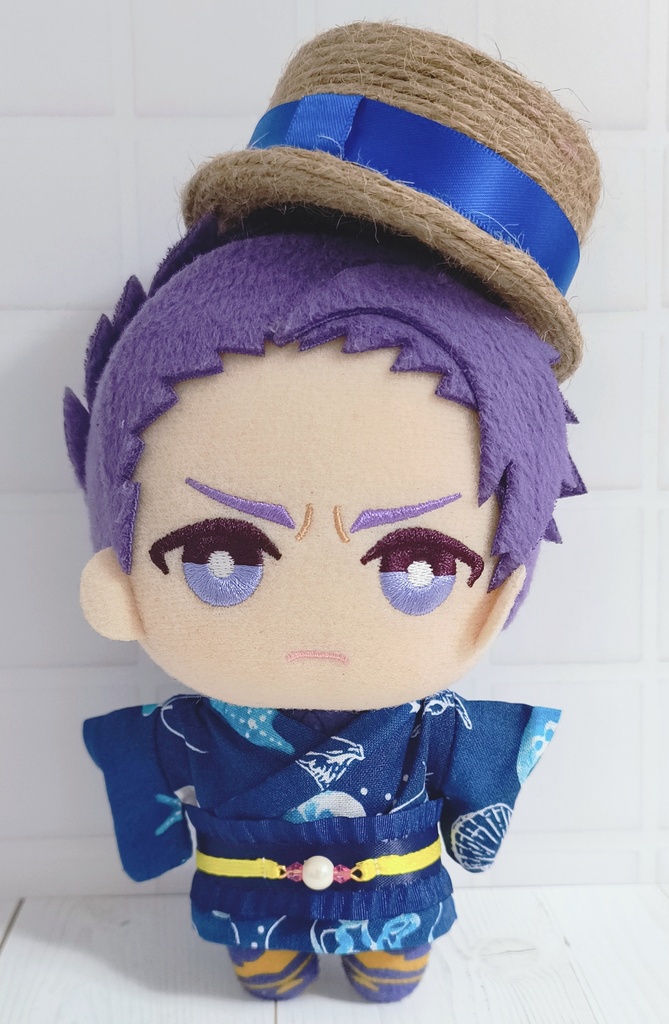 海月浴衣とカンカン帽