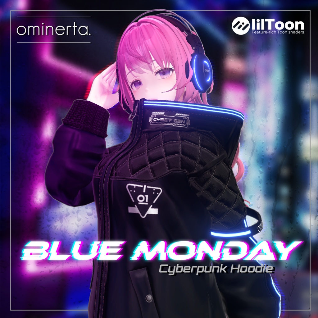 Blue Monday 【8アバター対応 サイバーパンク・パーカー衣装】