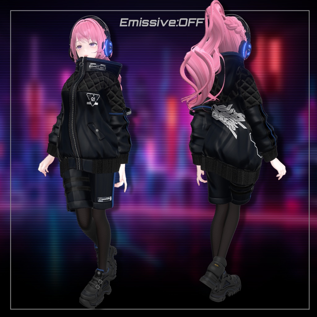 📢セール中📢 Blue Monday 【8アバター対応 サイバーパンク・パーカー衣装】