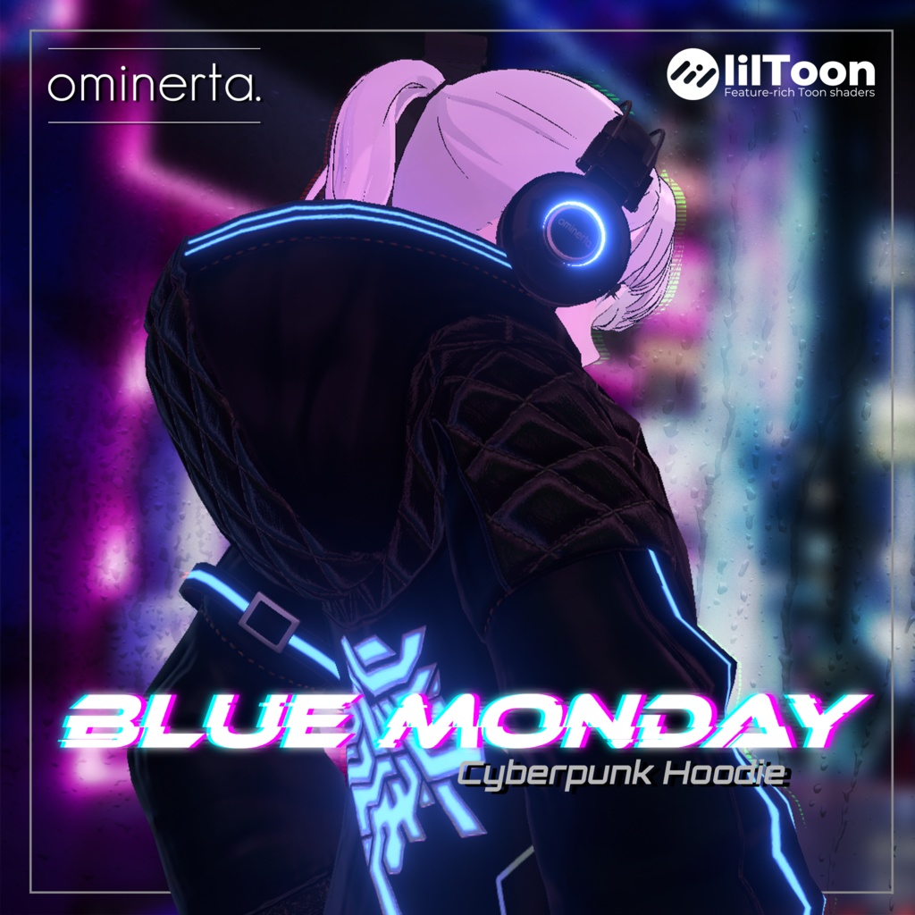 📢セール中📢 Blue Monday 【8アバター対応 サイバーパンク・パーカー衣装】