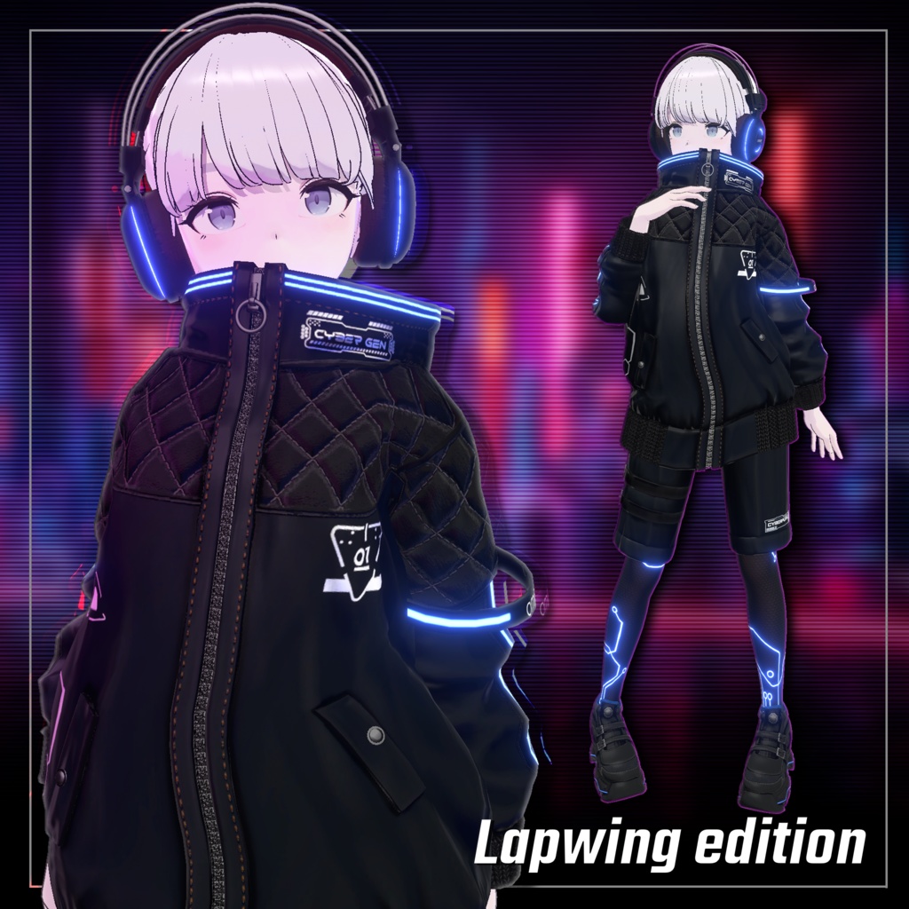 📢セール中📢 Blue Monday 【8アバター対応 サイバーパンク・パーカー衣装】