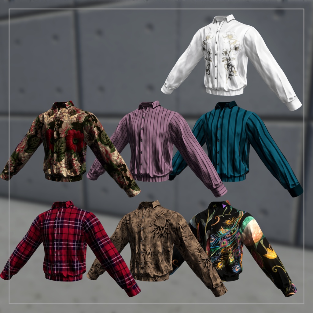 📢セール中📢 Love Flies 【8アバター対応 柄シャツ衣装】