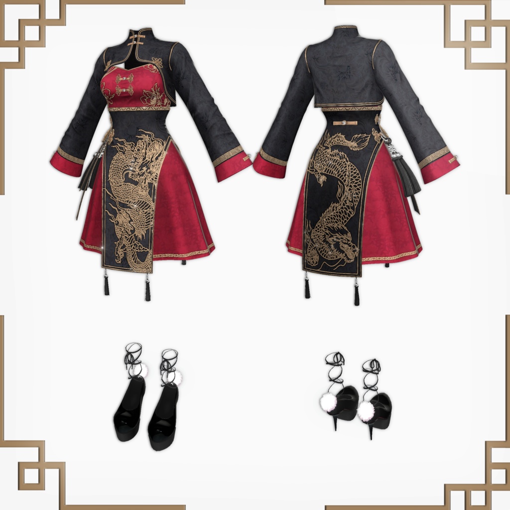 📢セール中📢 Lotus Flower 【7アバター対応 チャイナ衣装】