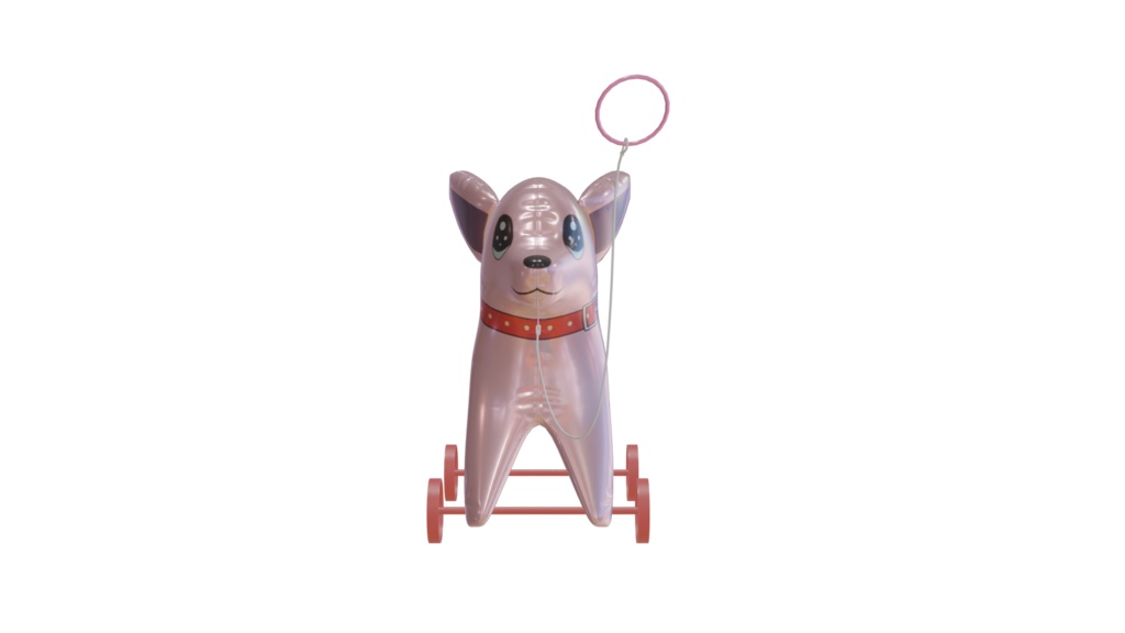 ローポリ犬風船くんとお散歩セット