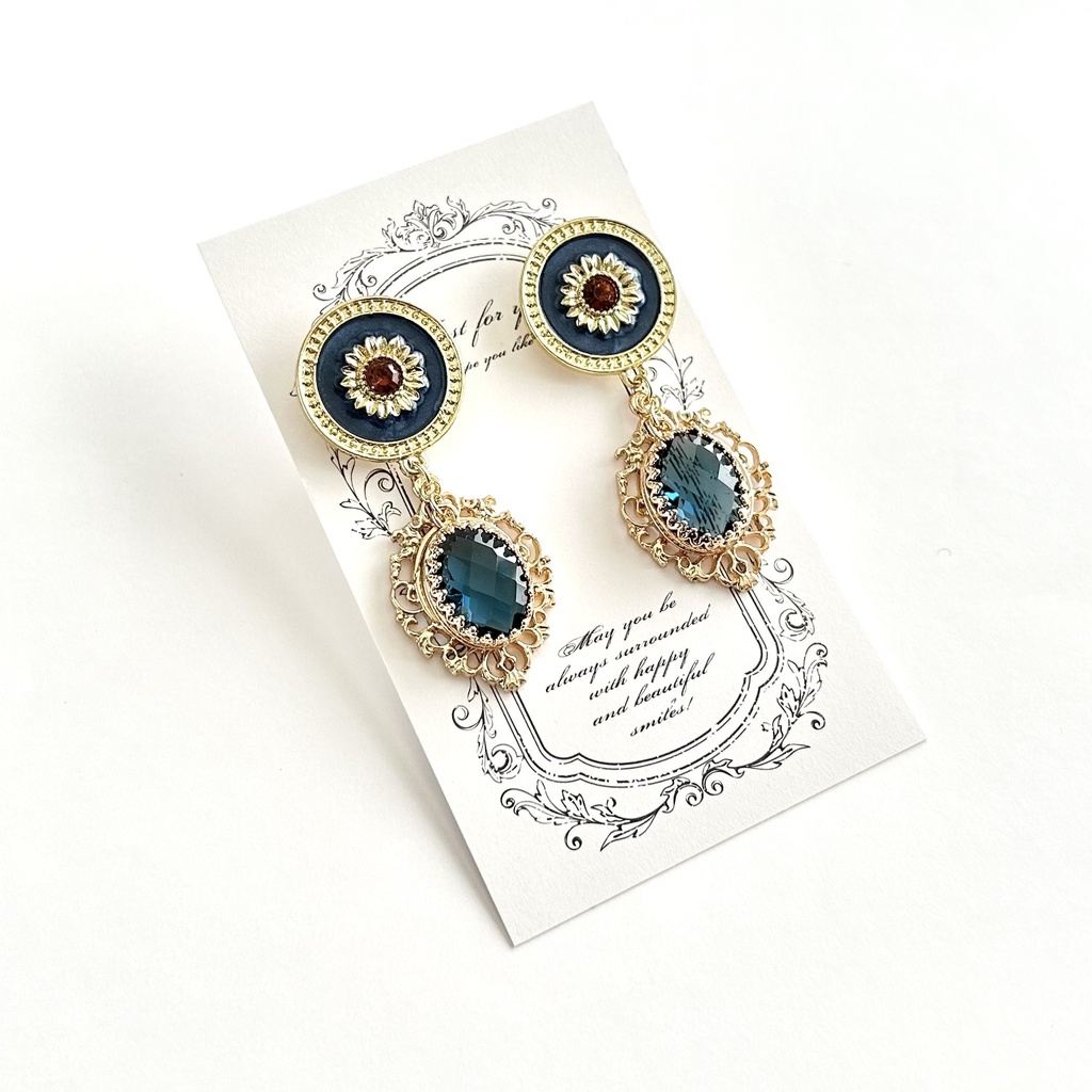 ゴッホ(青)イメージイヤリング/ピアス