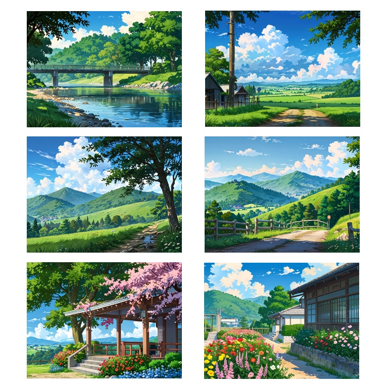 【背景素材】田舎の風景【1024×768】