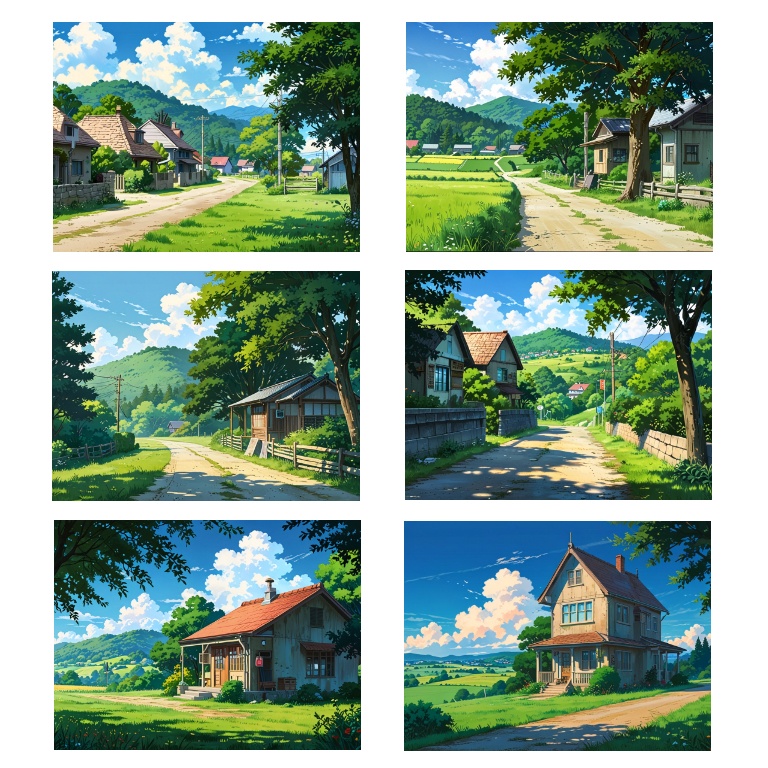 【背景素材】田舎の風景【1024×768】