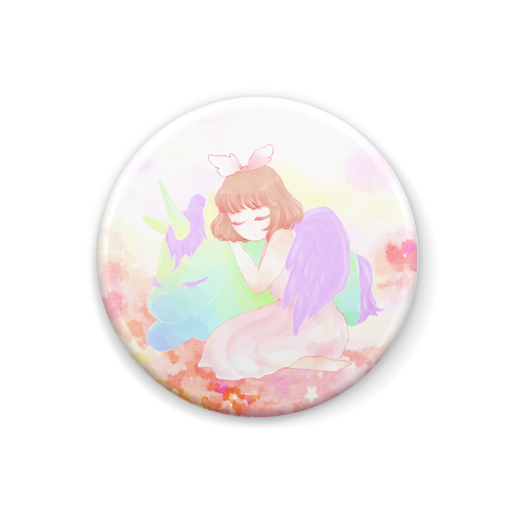 缶バッチ 眠る少女