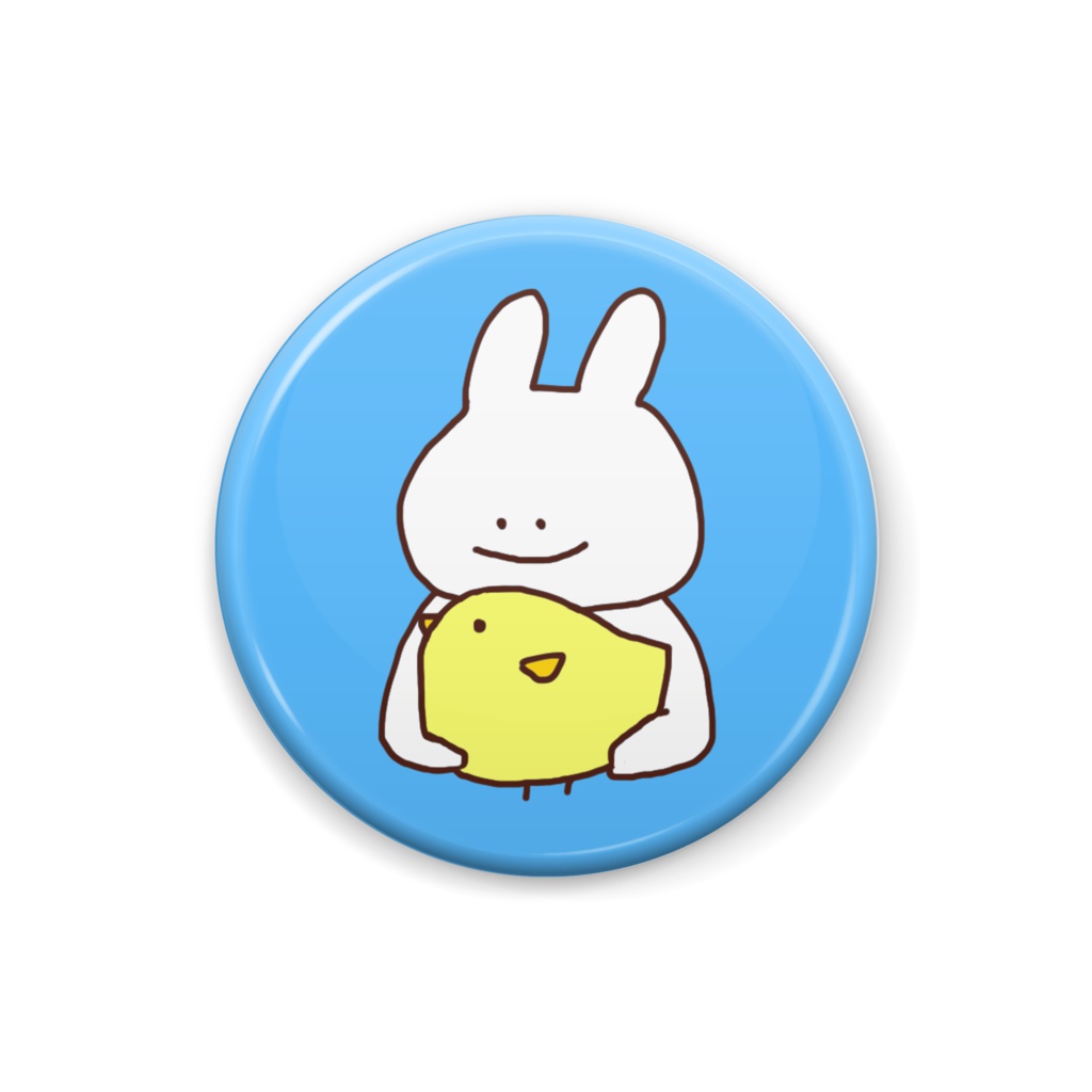 うさぎ缶バッチ ひよこくん