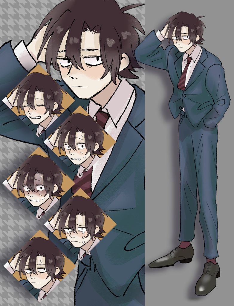 やつれ_スーツ_男性