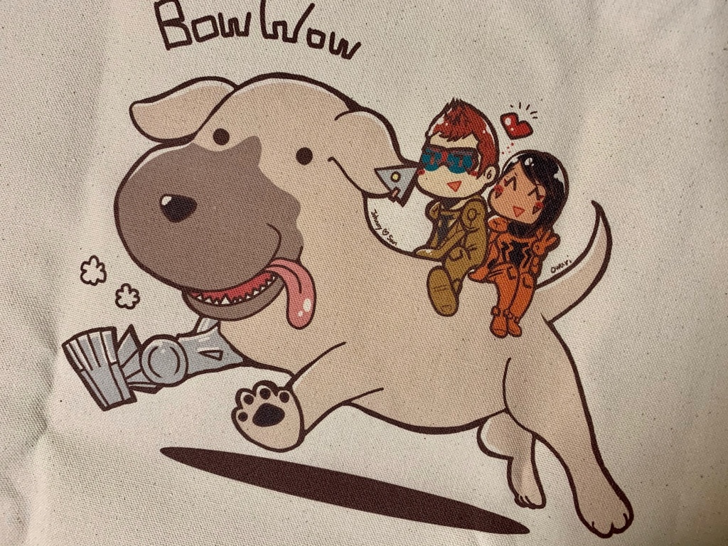 ジョニサンとハンガー犬トートバッグ