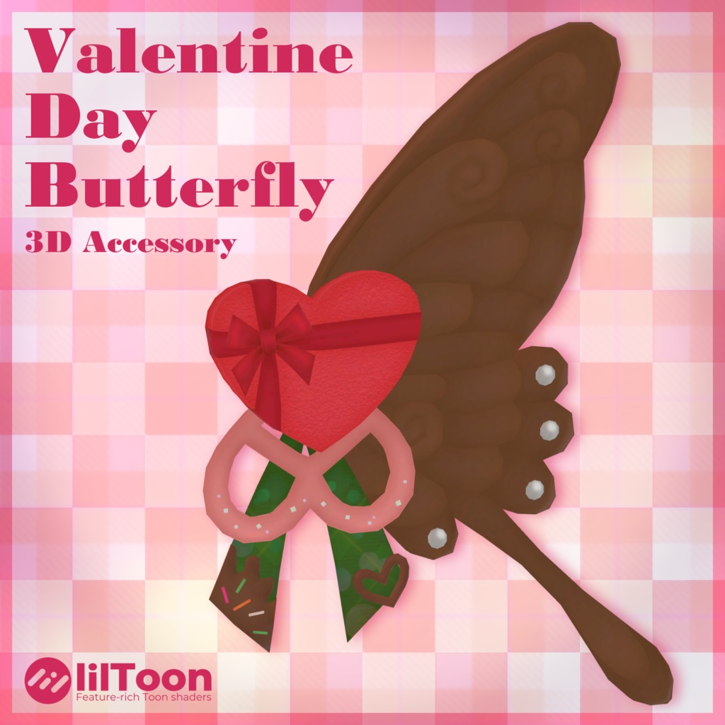 Valentine Day Butterfly【3Dアクセサリー】