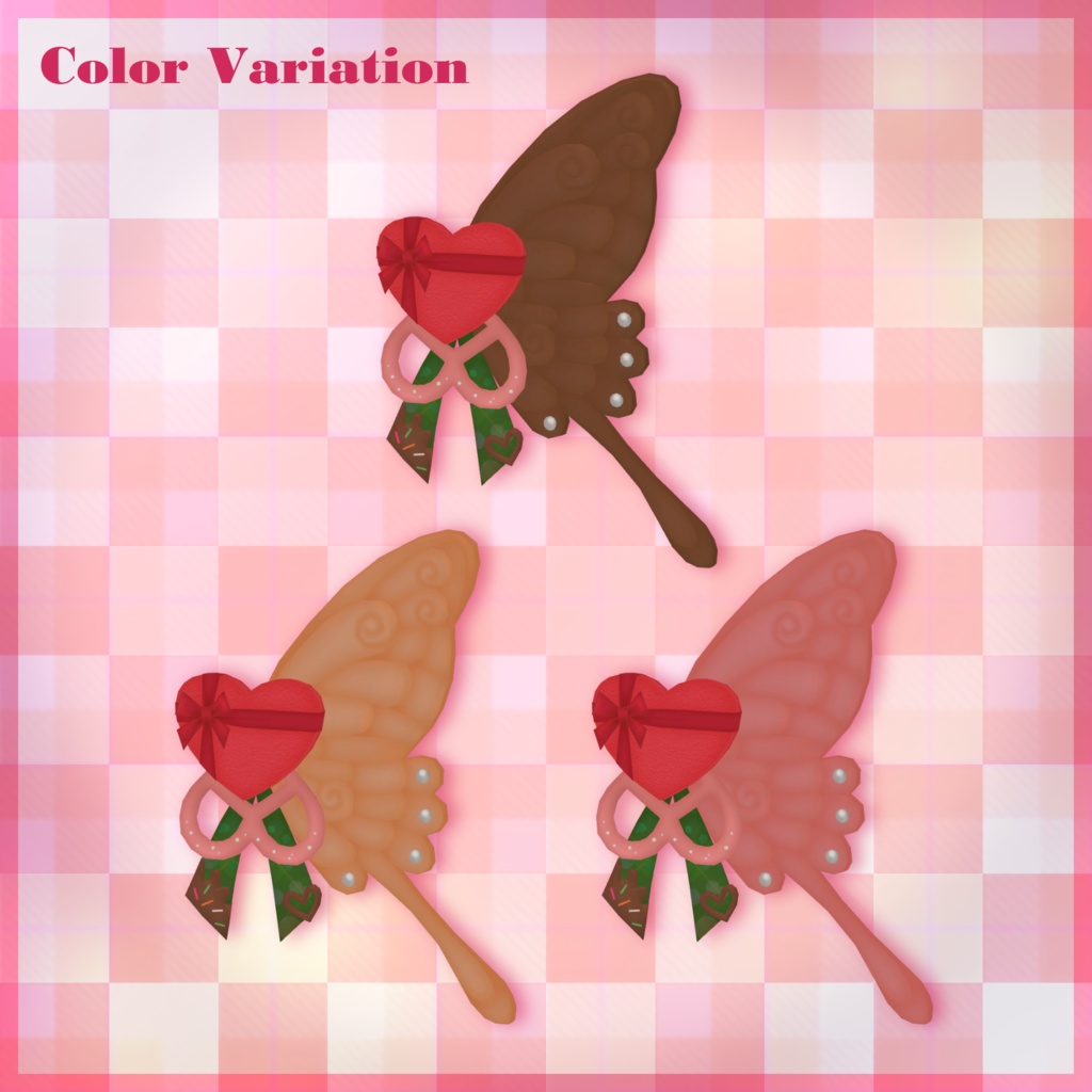 Valentine Day Butterfly【3Dアクセサリー】