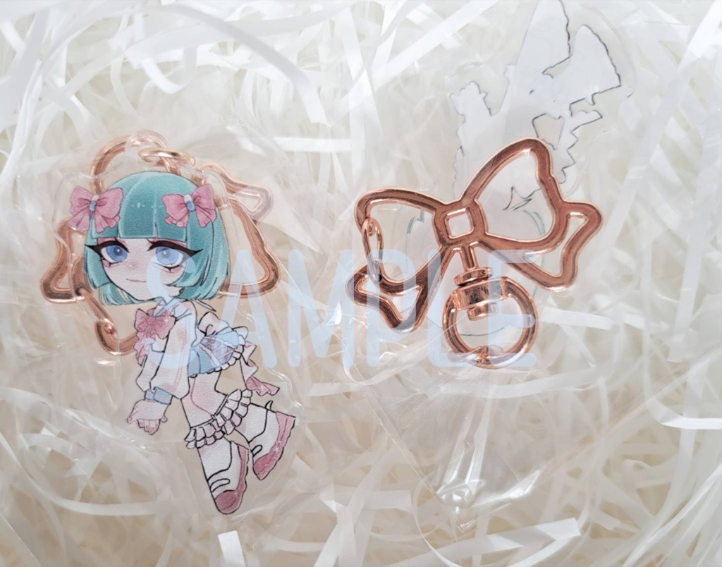 ﾊﾞｰﾁｬﾙﾐｳﾁｬﾝアクリルキーホルダー