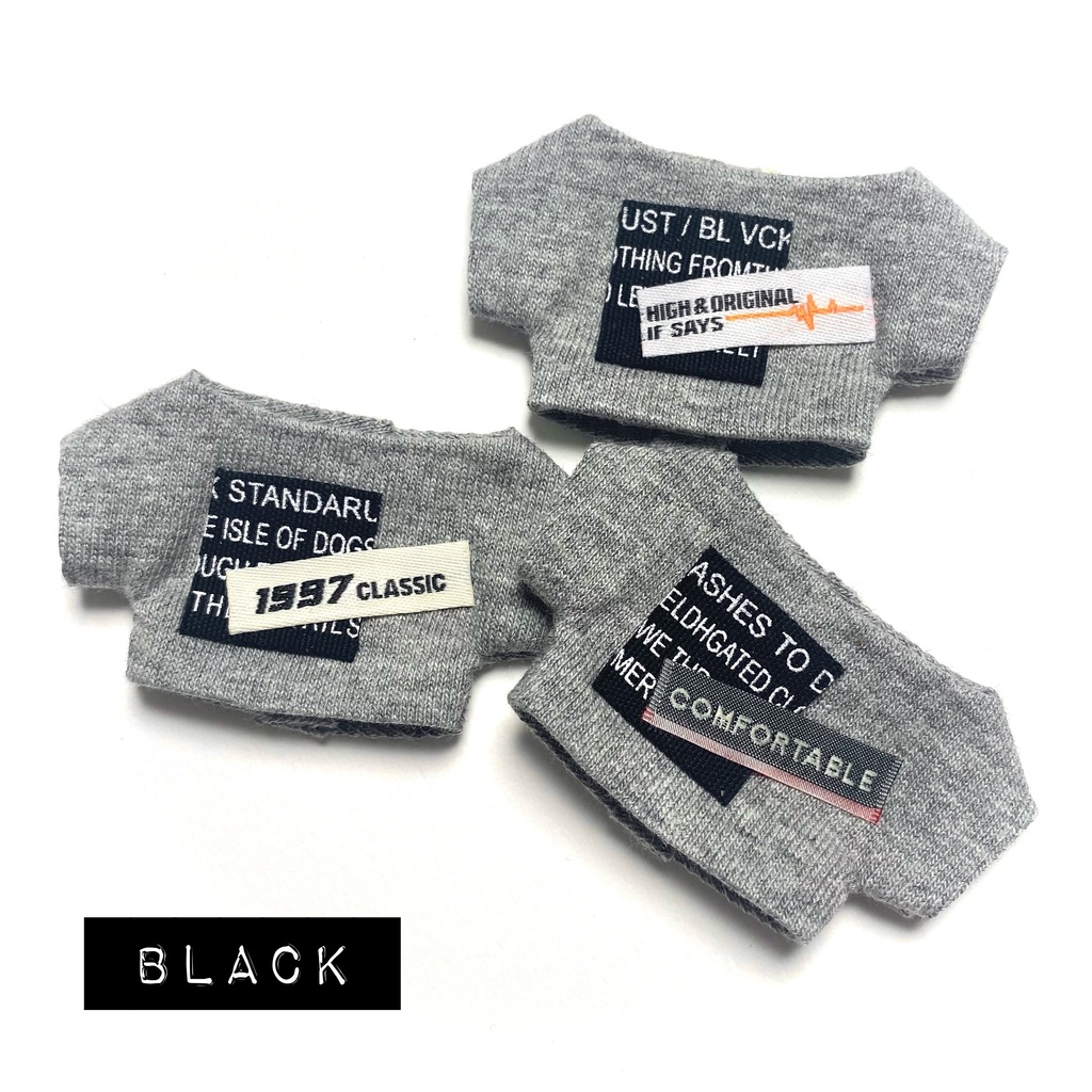 ワッペンTシャツ(モノトーン)