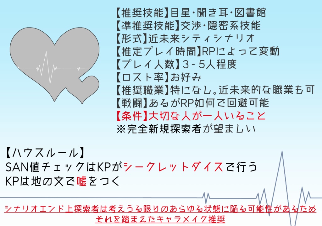 CoCシナリオ「蓼食う虫も好き好き」