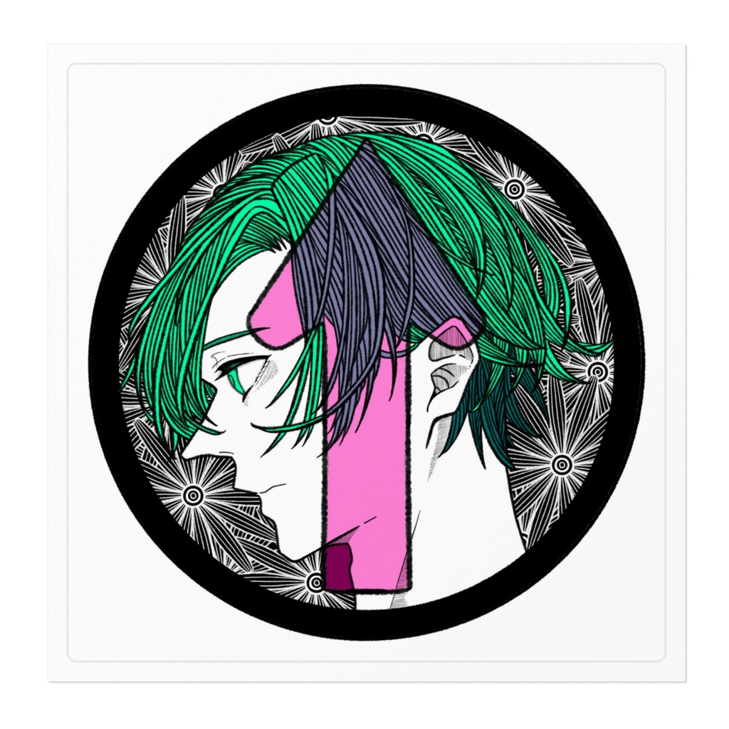 まっしゅステッカー(黒)