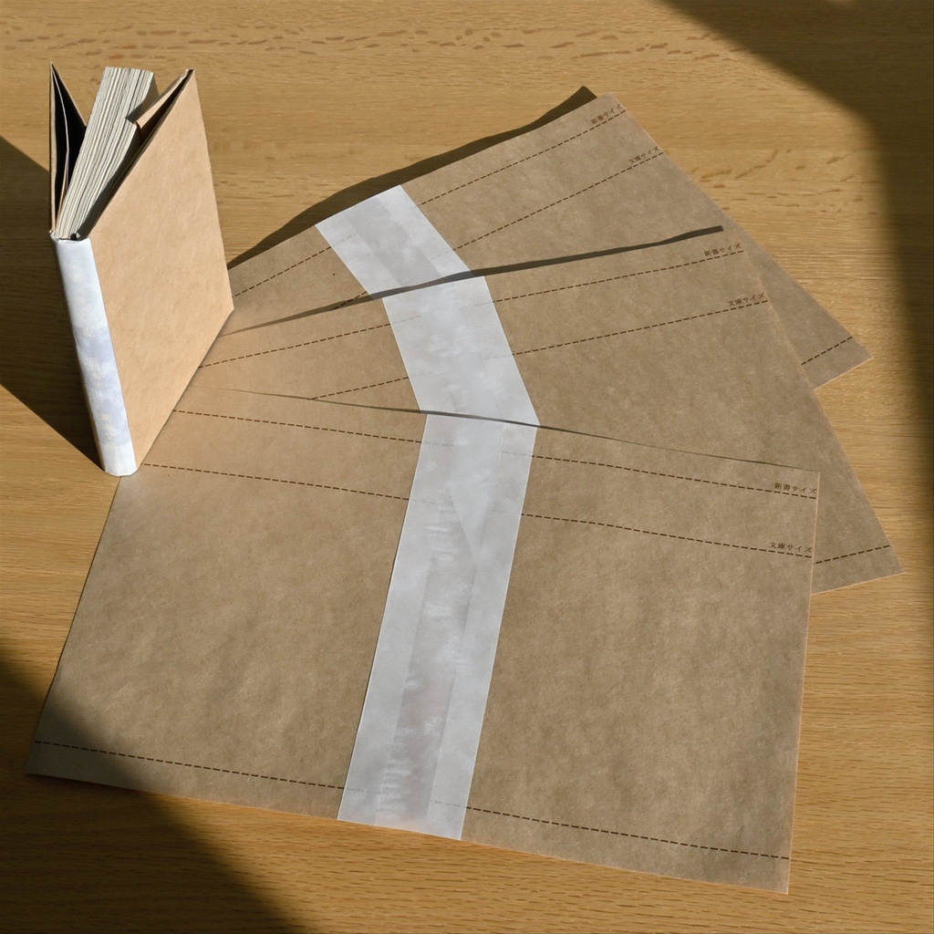 【文庫・新書版】印刷屋さんが作った背表紙が透けて見えるブックカバー