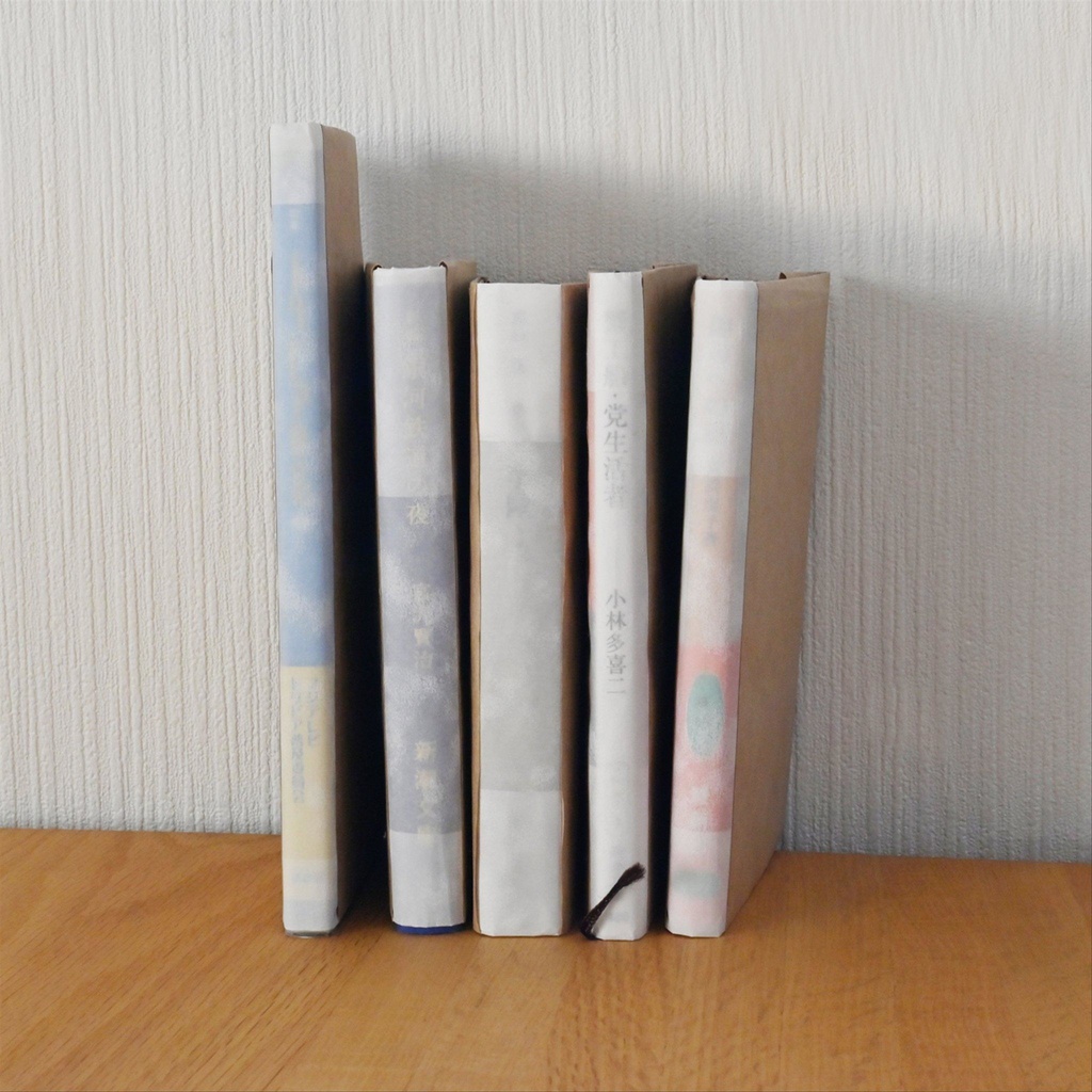 【文庫・新書版】印刷屋さんが作った背表紙が透けて見えるブックカバー