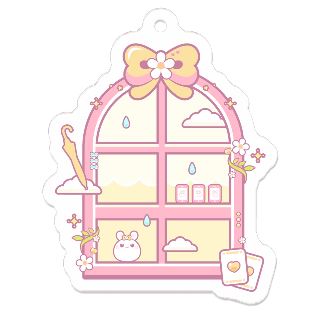 【アクキー】まど、うさぎ、りぼん