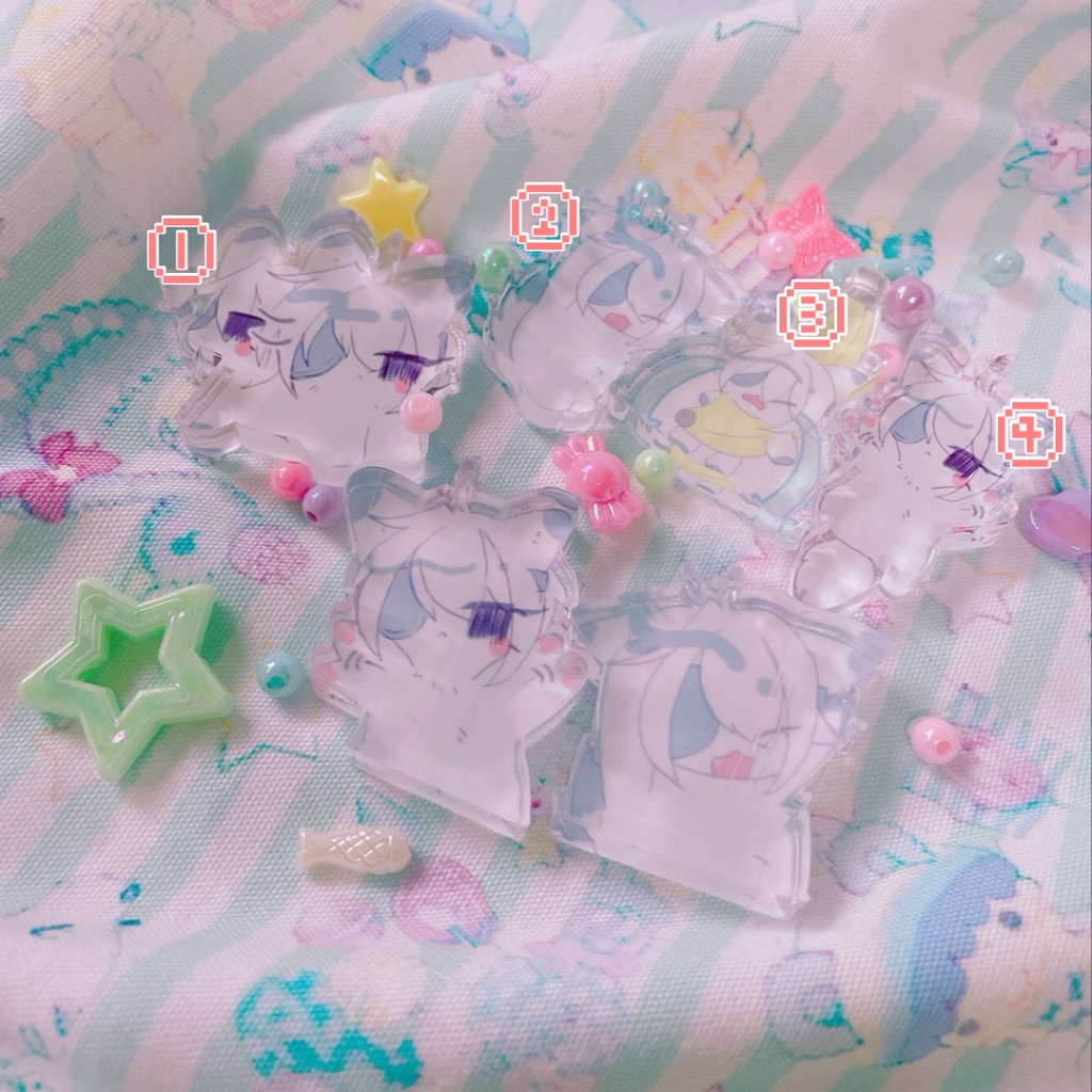 ねこmemeベルゼブフアクリルブロック