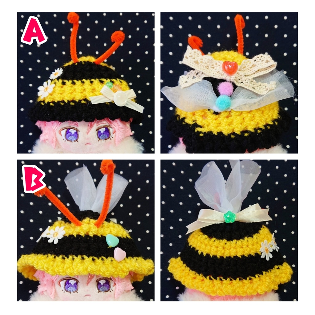 ぬいぐるみ用みつばち帽子