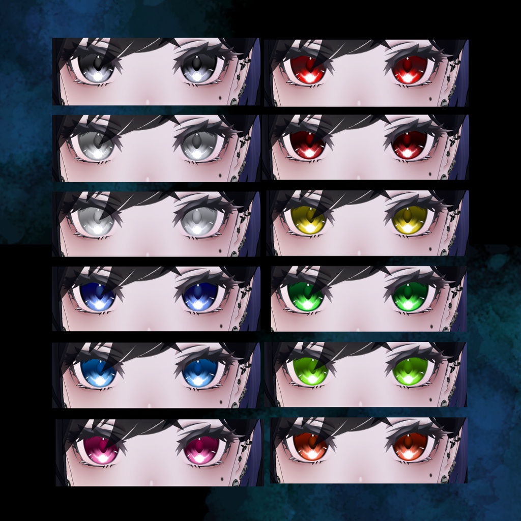 【ラシューシャ対応】狐火アイテクスチャ【21color】