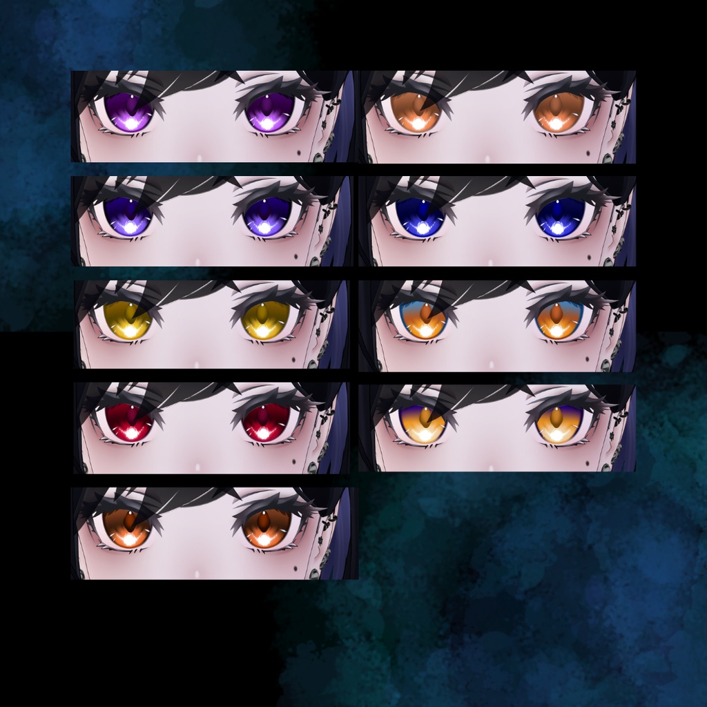【ラシューシャ対応】狐火アイテクスチャ【21color】