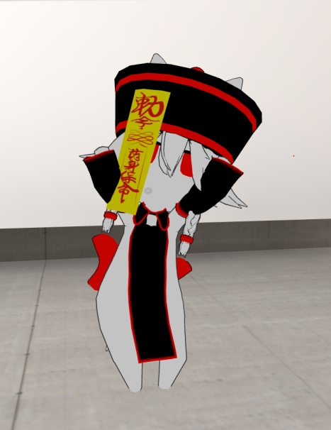 【VRChat向け販売3Dモデル】狐キョンシー