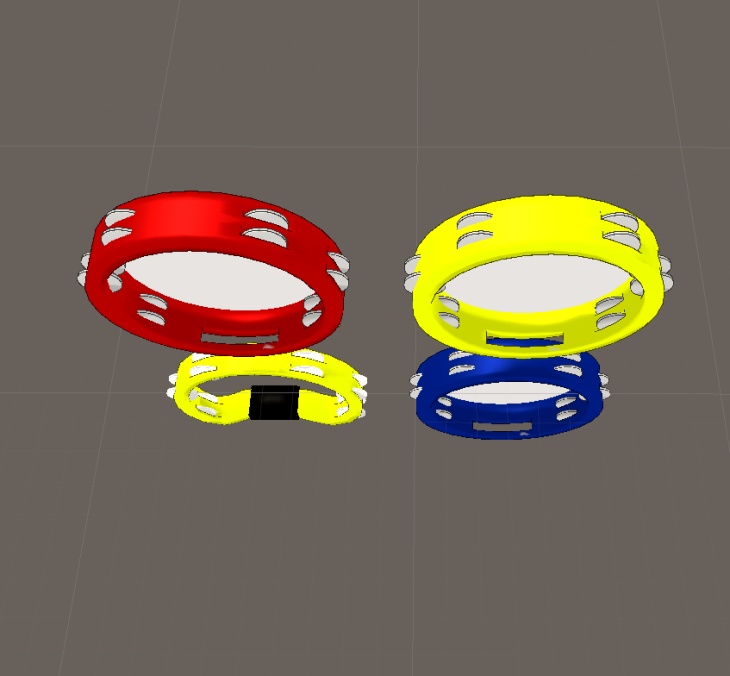 【VRChat向け3Dモデル】タンバリン