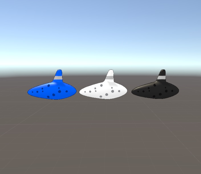 【VRChat向け販売3Dモデル】オカリナ(カラー3種類)