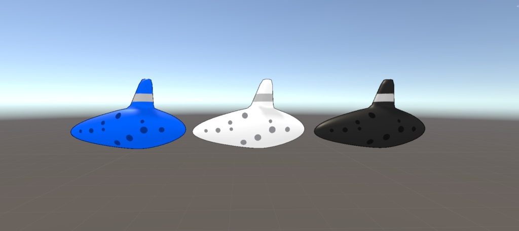 【VRChat向け販売3Dモデル】オカリナ(カラー3種類)