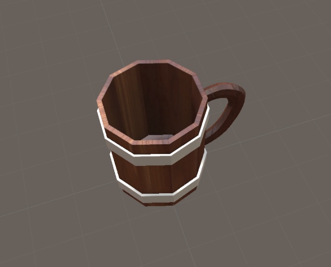 【VRChat向け販売3Dモデル】木製のコップ