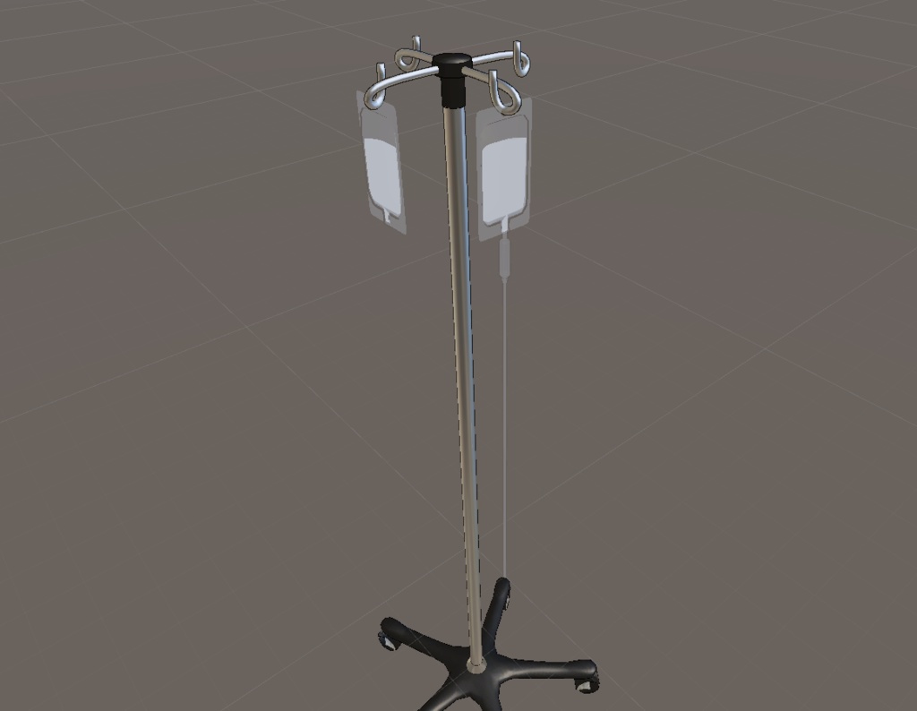 【VRChat向け販売3Dモデル】ガードルスタンド(点滴 _てんてき)