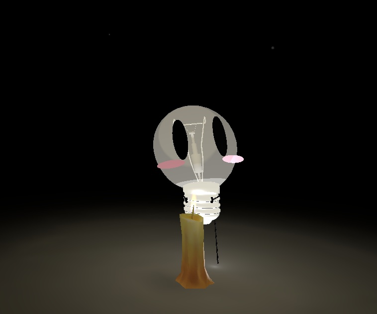 【VRChat向け販売3Dモデル】電球ミニキャラクター「たまちゃん」