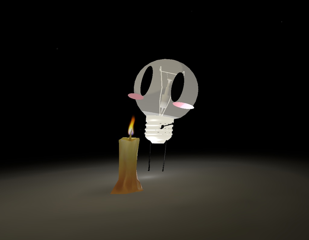 【VRChat向け販売3Dモデル】電球ミニキャラクター「たまちゃん」