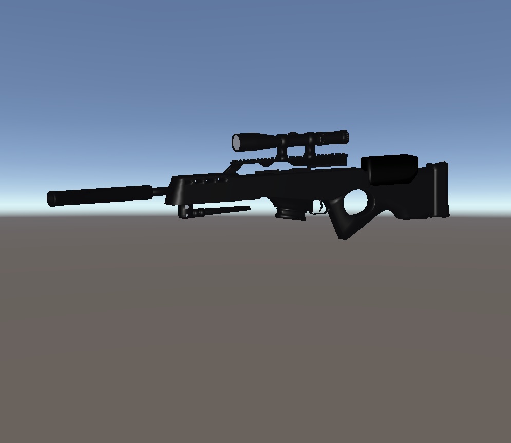 【VRChat向け販売3Dモデル】「スナイパーライフル」