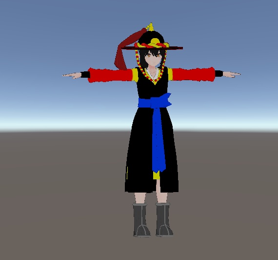 【VRChat向け販売3Dモデル】【レナ_サトウ服】ハンボック