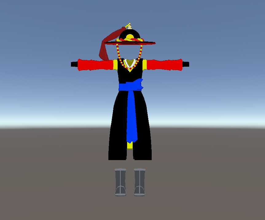 【VRChat向け販売3Dモデル】【レナ_サトウ服】ハンボック