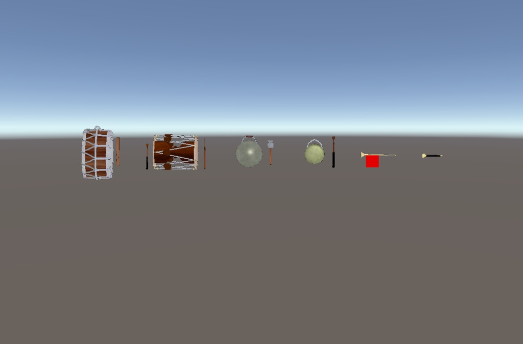 【VRChat向け販売3Dモデル】韓国の伝統楽器6種類セット한국 전통악기