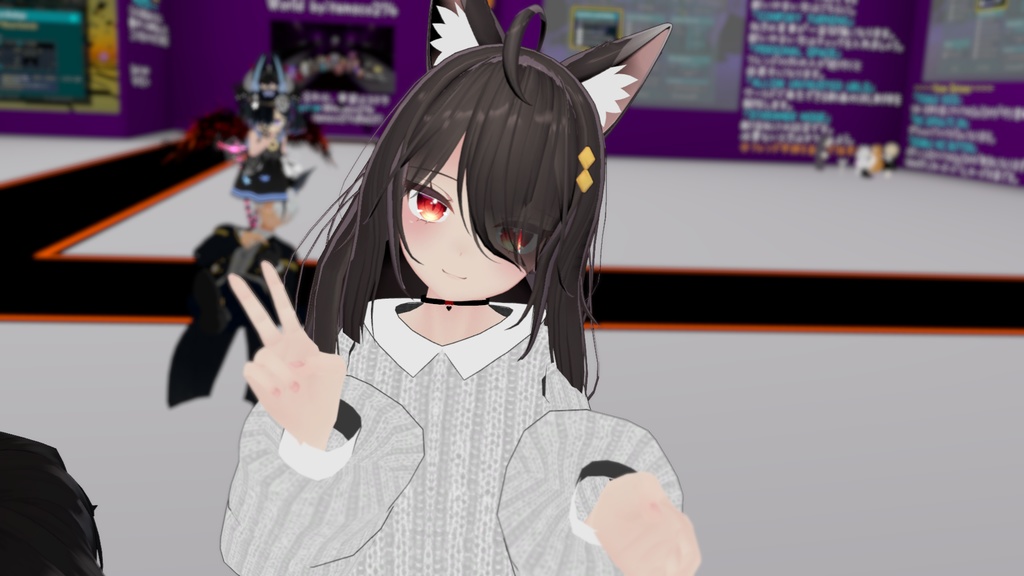 【VRChat向け販売3Dモデル】「カーラーセーター」2種類カラー