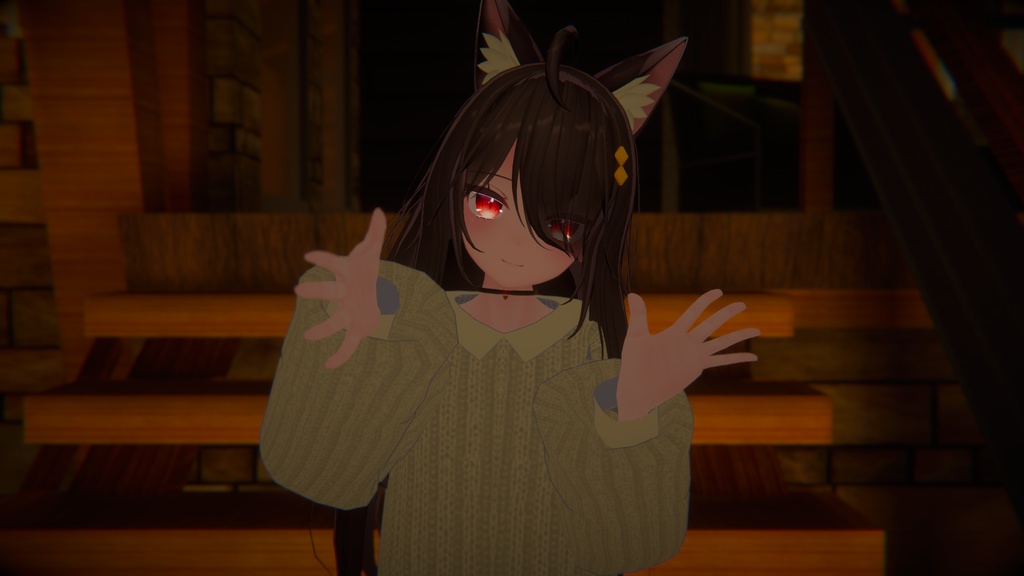 【VRChat向け販売3Dモデル】「カーラーセーター」2種類カラー