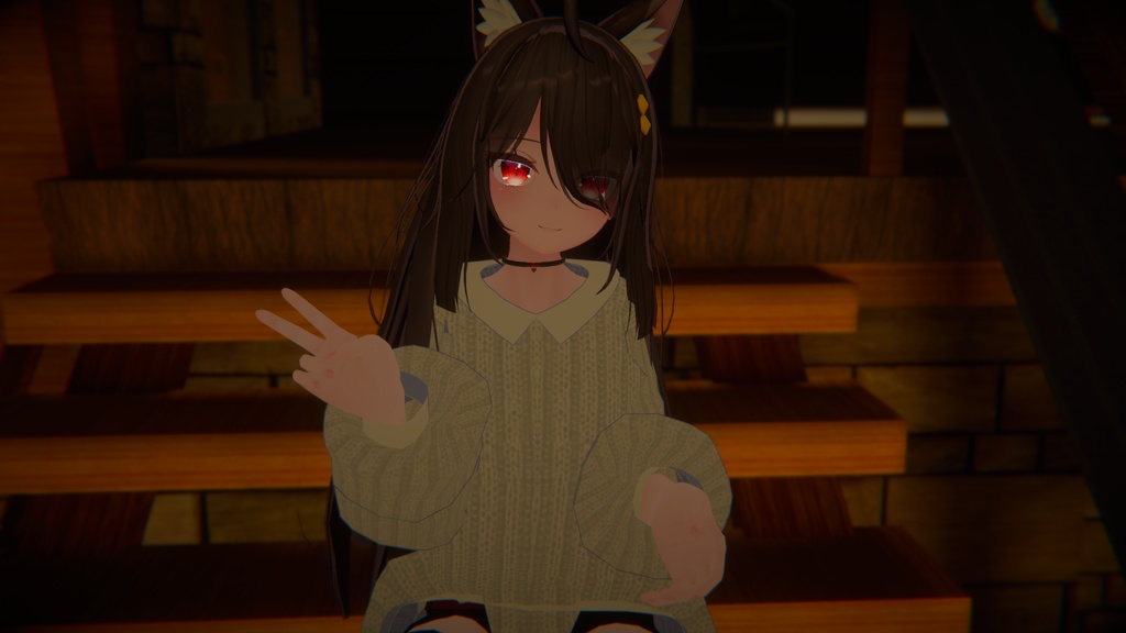 【VRChat向け販売3Dモデル】「カーラーセーター」2種類カラー