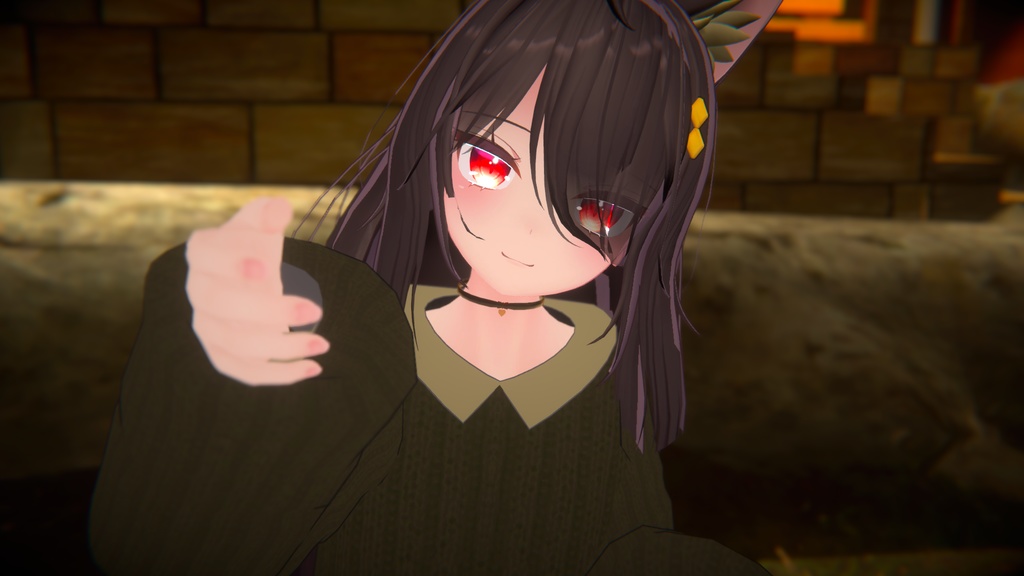 【VRChat向け販売3Dモデル】「カーラーセーター」2種類カラー