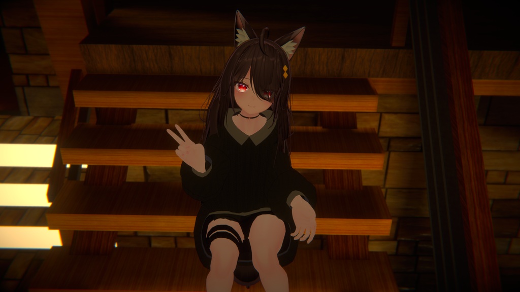 【VRChat向け販売3Dモデル】「カーラーセーター」2種類カラー