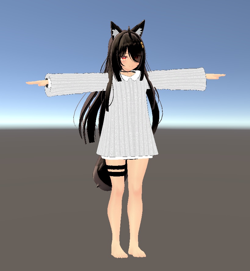 【VRChat向け販売3Dモデル】「カーラーセーター」2種類カラー