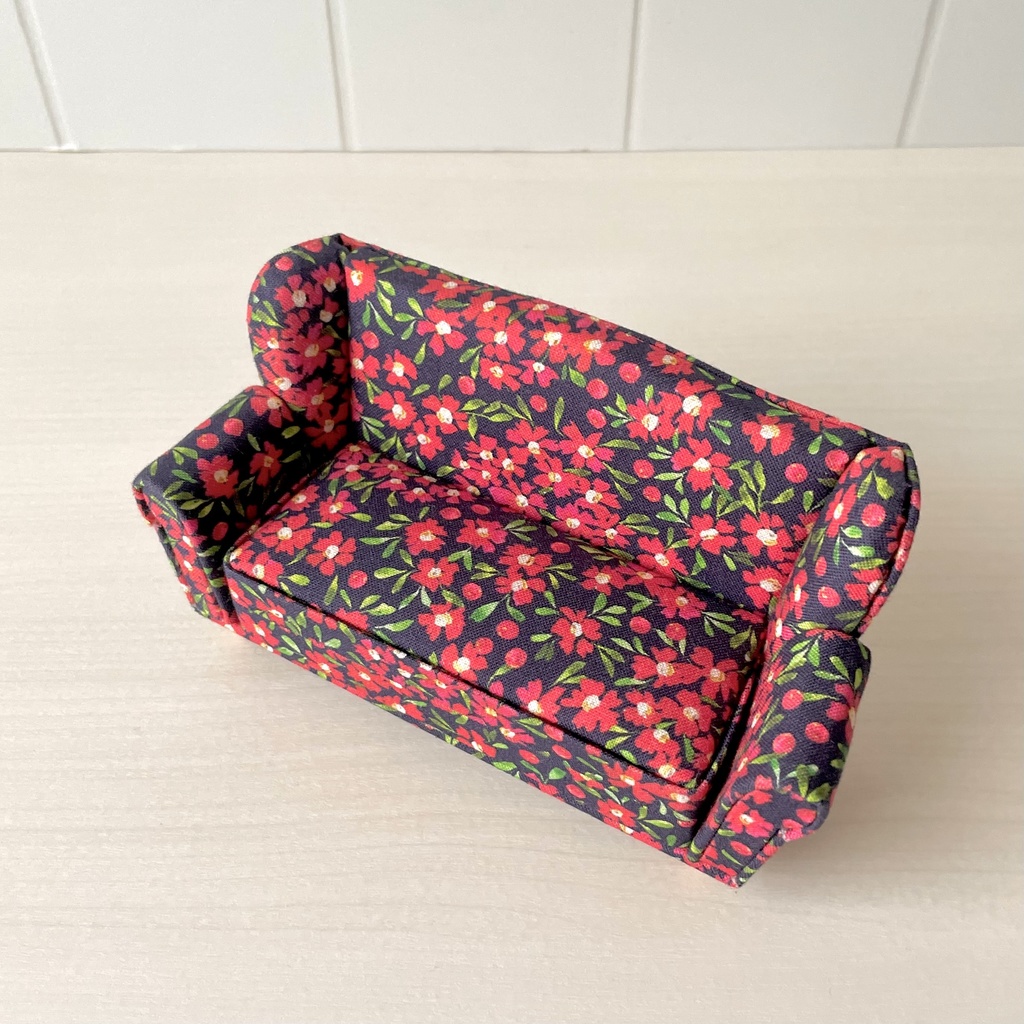 1/12 ソファ 2人がけ ピンクフラワー