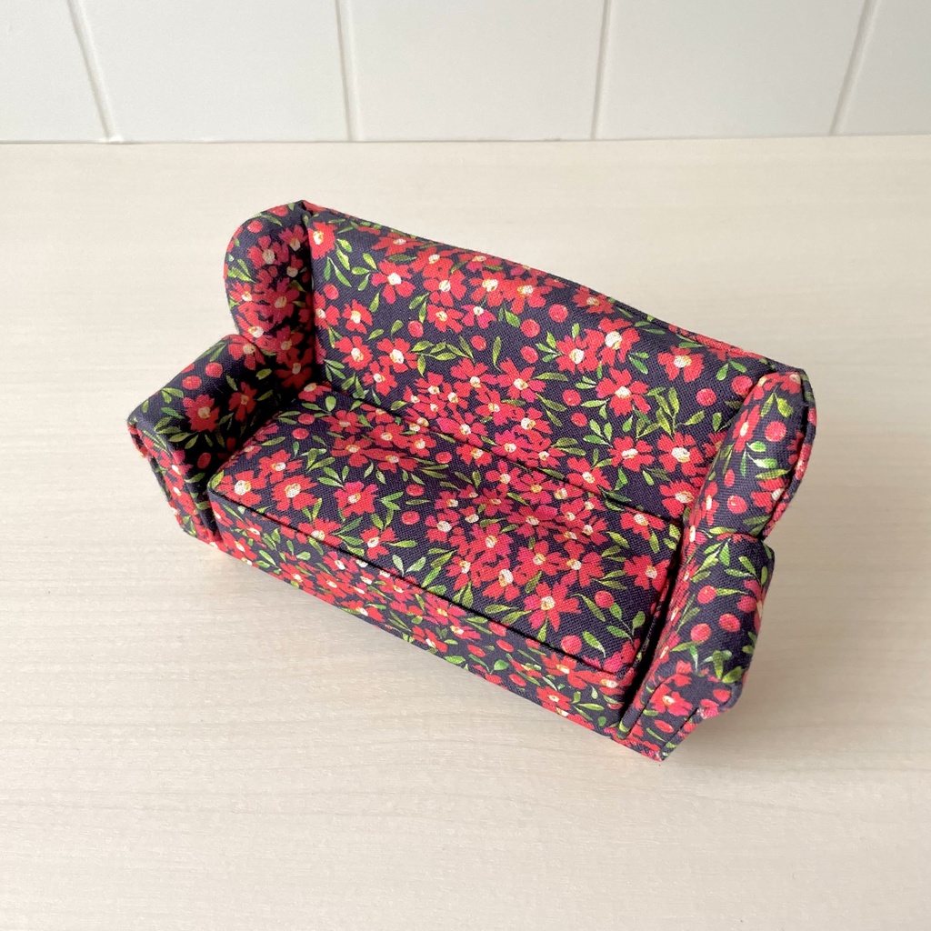 1/12 ソファ 2人がけ ピンクフラワー