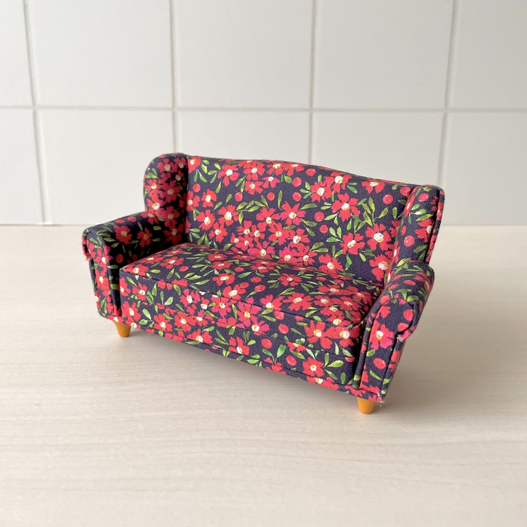 1/12 ソファ 2人がけ ピンクフラワー